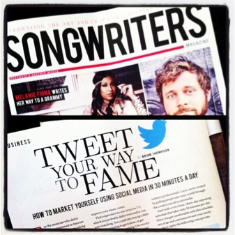 Thorny Bleeder Article on Social Media Markeitng in Songwriters Magazine